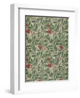 Arbutus Wallpaper Design-William Morris-Framed Premium Giclee Print