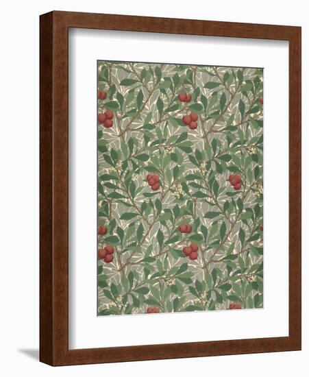 Arbutus Wallpaper Design-William Morris-Framed Giclee Print