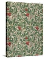 Arbutus Wallpaper Design-William Morris-Stretched Canvas