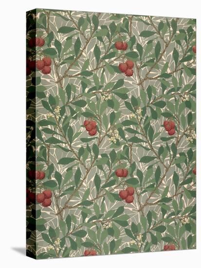 Arbutus Wallpaper Design-William Morris-Stretched Canvas