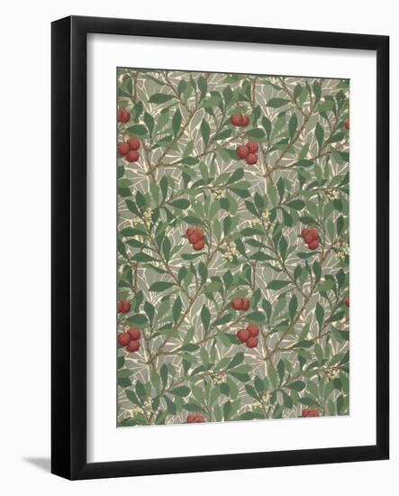 Arbutus Wallpaper Design-William Morris-Framed Giclee Print