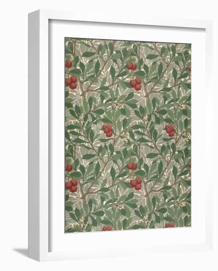 Arbutus Wallpaper Design-William Morris-Framed Giclee Print