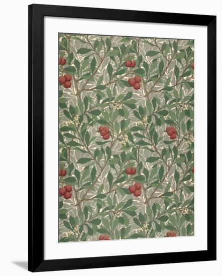 Arbutus Wallpaper Design-William Morris-Framed Giclee Print