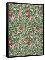 Arbutus Wallpaper Design-William Morris-Framed Stretched Canvas