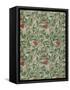 Arbutus Wallpaper Design-William Morris-Framed Stretched Canvas