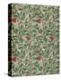 Arbutus Wallpaper Design-William Morris-Stretched Canvas