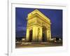 Arc de Triomph, Evening View, Paris, France-Walter Bibikow-Framed Photographic Print