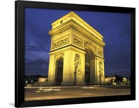 Arc de Triomph, Evening View, Paris, France-Walter Bibikow-Framed Photographic Print