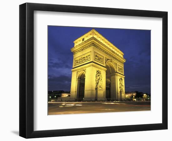 Arc de Triomph, Evening View, Paris, France-Walter Bibikow-Framed Photographic Print