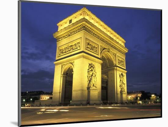 Arc de Triomph, Evening View, Paris, France-Walter Bibikow-Mounted Photographic Print
