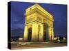 Arc de Triomph, Evening View, Paris, France-Walter Bibikow-Stretched Canvas