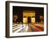 Arc De Triomphe and Champs Elysees at Night, Paris, France, Europe-Hans Peter Merten-Framed Photographic Print