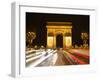 Arc De Triomphe and Champs Elysees at Night, Paris, France, Europe-Hans Peter Merten-Framed Photographic Print