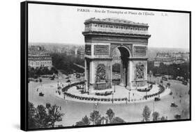 Arc De Triomphe and Place De L'Etoile, Paris, France, Early 20th Century-null-Framed Stretched Canvas