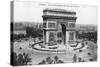 Arc De Triomphe and Place De L'Etoile, Paris, France, Early 20th Century-null-Stretched Canvas