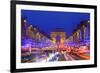 Arc De Triomphe and Xmas Decorations, Avenue Des Champs-Elysees, Paris, France-Neil Farrin-Framed Photographic Print