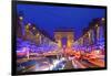 Arc De Triomphe and Xmas Decorations, Avenue Des Champs-Elysees, Paris, France-Neil Farrin-Framed Premium Photographic Print