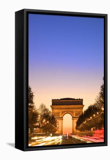 Arc De Triomphe at Dawn, Paris, France, Europe-Neil-Framed Stretched Canvas