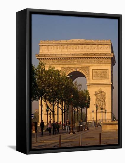 Arc De Triomphe at Dusk, Paris, France, Europe-Alain Evrard-Framed Stretched Canvas