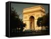 Arc De Triomphe at Dusk, Paris, France-Brent Winebrenner-Framed Stretched Canvas