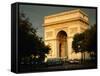 Arc De Triomphe at Dusk, Paris, France-Brent Winebrenner-Framed Stretched Canvas