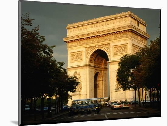 Arc De Triomphe at Dusk, Paris, France-Brent Winebrenner-Mounted Photographic Print