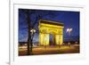 Arc De Triomphe at Dusk, Paris, Ile De France, France, Europe-Markus Lange-Framed Photographic Print