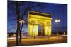 Arc De Triomphe at Dusk, Paris, Ile De France, France, Europe-Markus Lange-Mounted Photographic Print