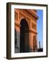 Arc De Triomphe at Dusk, with the Eiffel Tower Behind, Paris, France, Europe-null-Framed Photographic Print