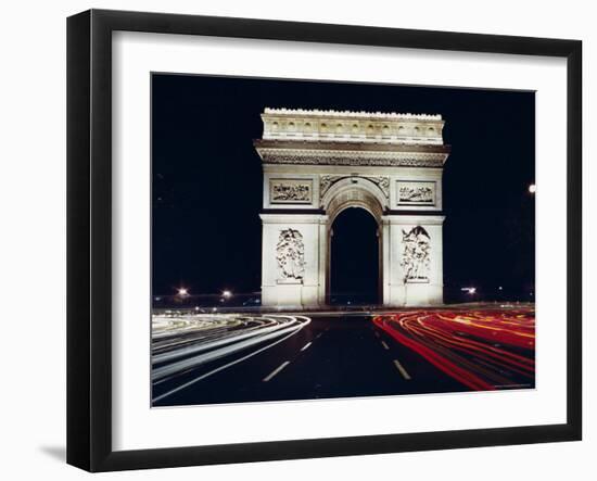 Arc De Triomphe at Night, Paris, France, Europe-Walter Rawlings-Framed Photographic Print