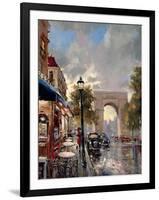 Arc De Triomphe Avenue-Brent Heighton-Framed Art Print