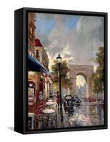 Arc De Triomphe Avenue-Brent Heighton-Framed Stretched Canvas