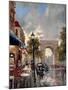 Arc De Triomphe Avenue-Brent Heighton-Mounted Art Print