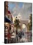 Arc De Triomphe Avenue-Brent Heighton-Stretched Canvas