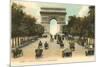 Arc de Triomphe, Champs Elysees, Paris, France-null-Mounted Art Print
