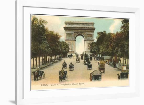 Arc de Triomphe, Champs Elysees, Paris, France-null-Framed Premium Giclee Print