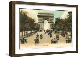 Arc de Triomphe, Champs Elysees, Paris, France-null-Framed Art Print