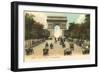 Arc de Triomphe, Champs Elysees, Paris, France-null-Framed Art Print