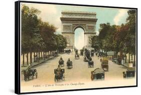 Arc de Triomphe, Champs Elysees, Paris, France-null-Framed Stretched Canvas