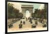 Arc de Triomphe, Champs Elysees, Paris, France-null-Framed Art Print