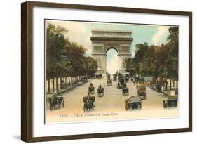 Arc de Triomphe, Champs Elysees, Paris, France-null-Framed Art Print