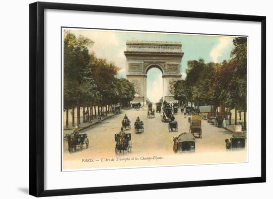 Arc de Triomphe, Champs Elysees, Paris, France-null-Framed Art Print