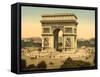 Arc de Triomphe, de l'Etoile, Paris, France, c.1890-1900-null-Framed Stretched Canvas