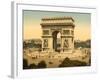 Arc de Triomphe, de l'Etoile, Paris, France, c.1890-1900-null-Framed Photographic Print