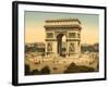Arc de Triomphe, de l'Etoile, Paris, France, c.1890-1900-null-Framed Photographic Print