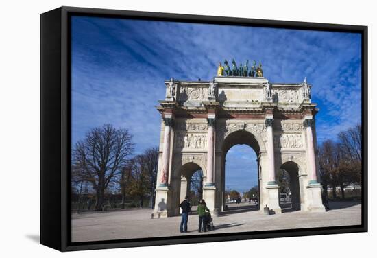 Arc De Triomphe Du Carrousel (Arc Du Carrousel) Near Musee Du Louvre, Paris, France, Europe-Peter Barritt-Framed Stretched Canvas