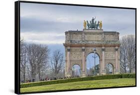 Arc de Triomphe du Carroussel-Cora Niele-Framed Stretched Canvas