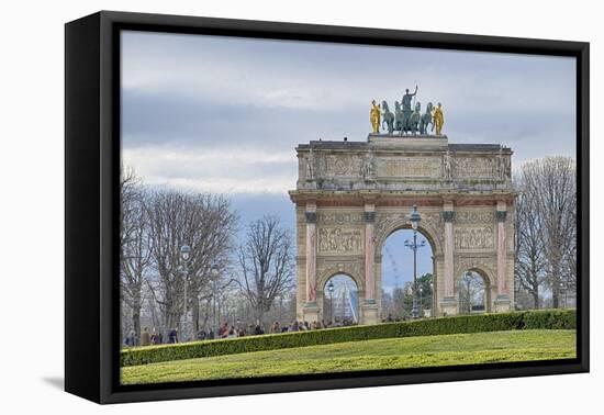 Arc de Triomphe du Carroussel-Cora Niele-Framed Stretched Canvas