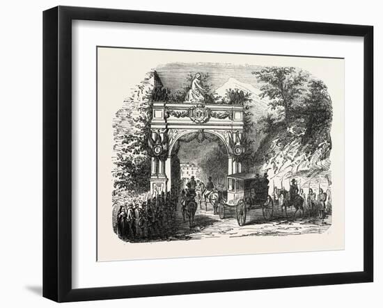 Arc De Triomphe Erected at the Entrance of Eaux-Bonnes-null-Framed Giclee Print