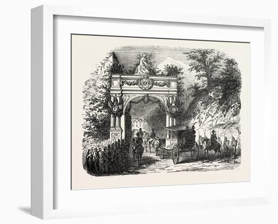 Arc De Triomphe Erected at the Entrance of Eaux-Bonnes-null-Framed Giclee Print